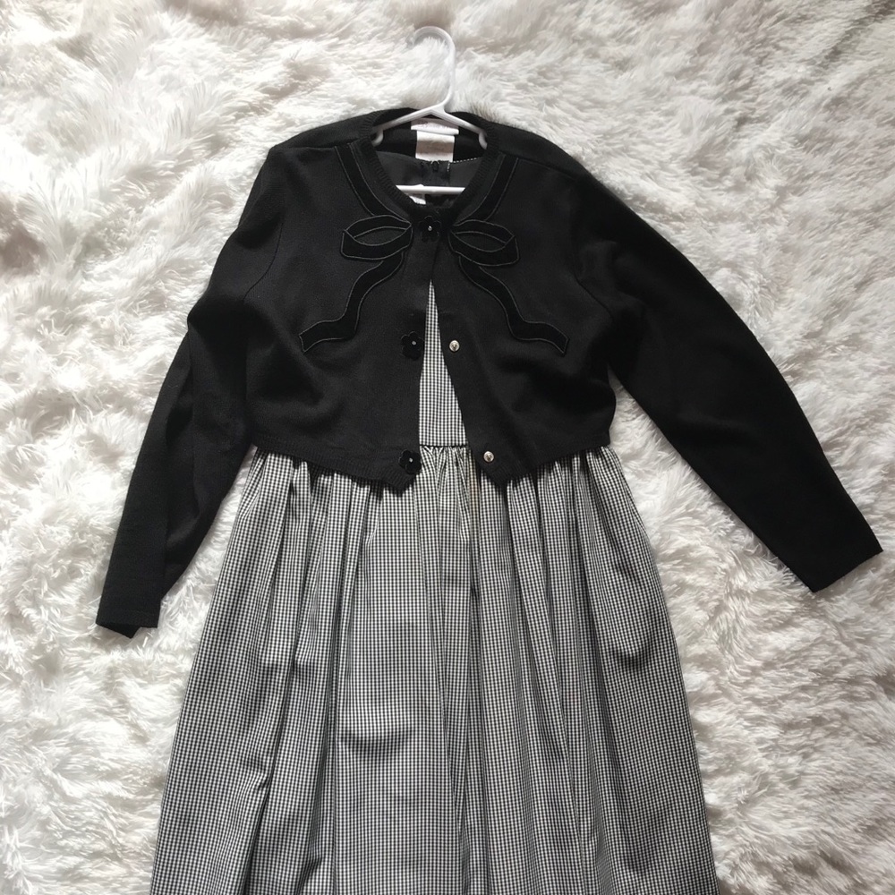 Dress with cardigan